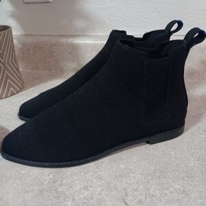 Rothy's Chelsea Ankle Boots Black Merino Wool-Blend - Size 9 Womens